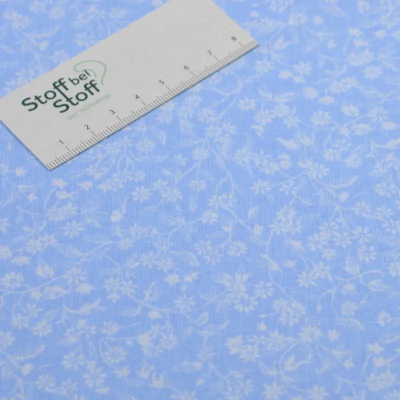 Baumwolle Streublümchen Hellblau - 1101 Sonderangebot
